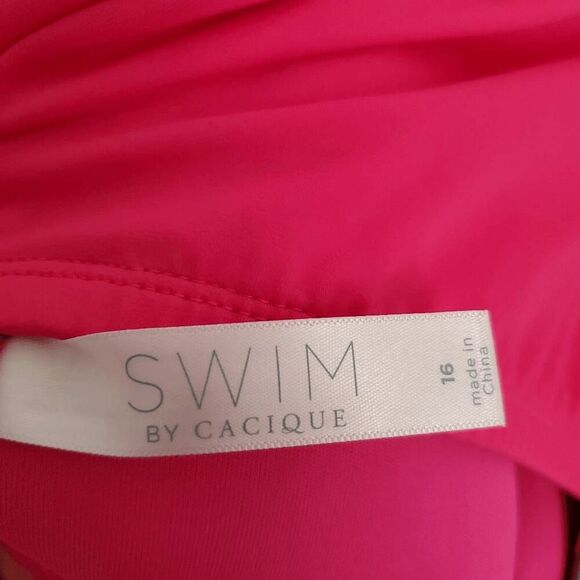 NWT SWIM by CACIQUE Tropical Floral Blouson No Wires lightly Padded Tankini 16 - Picture 7 of 9